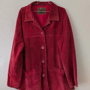 St. John's Bay Women's Red and Burgundy Coat